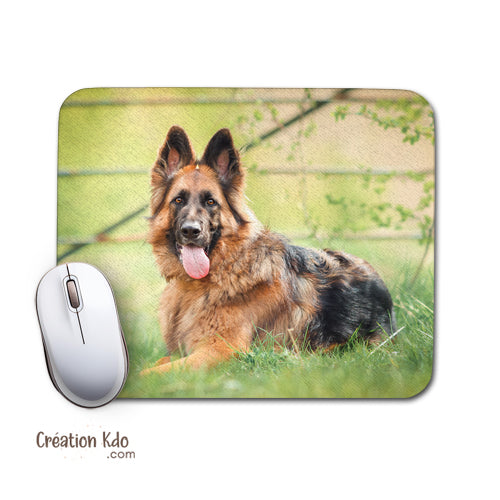 tapis de souris motif chien berger allemand poil long