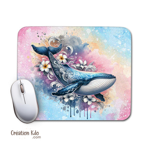 tapis de souris ordinateur pad baleine animaux