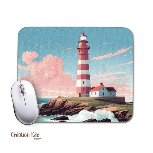 tapis de souris pc phare bateau