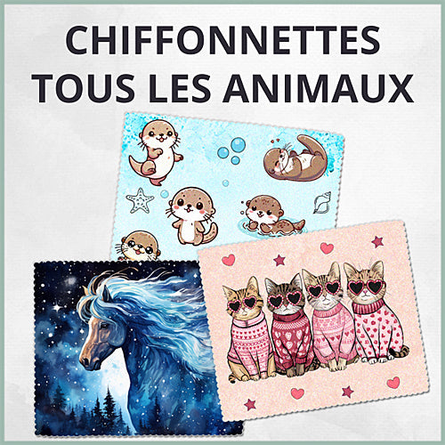 Essuie-lunette animaux Chiffonnettes