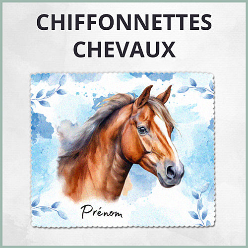 Essuie-lunette chevaux Chiffonnettes