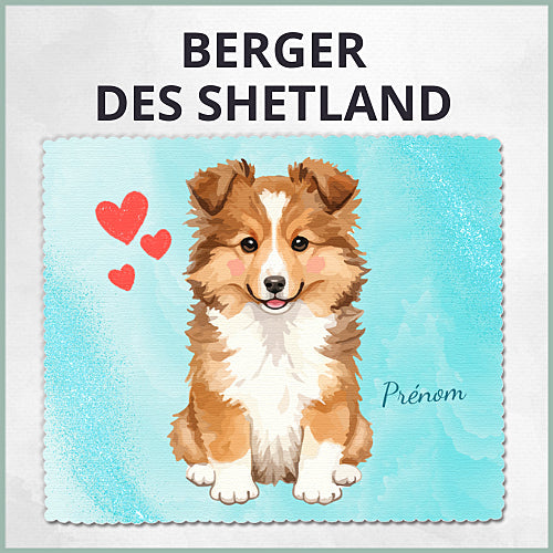 Essuie-lunette motifs Berger des Shetland