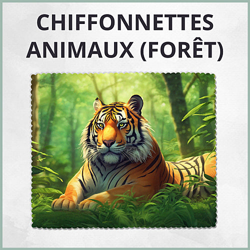 Essuie-lunette animaux (forêt) Chiffonnettes