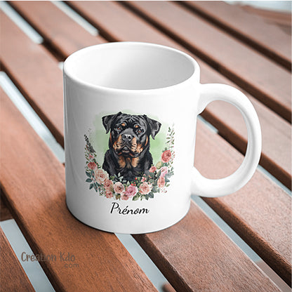 mug rottweiler tasse chien de race tête