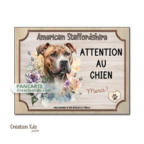 panneau staff je monte la garde plaque attention au chien merci