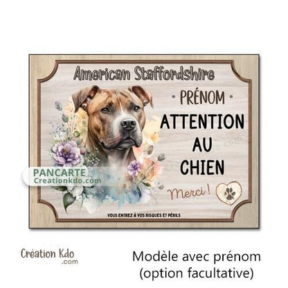 panneau staff je monte la garde plaque attention au chien merci