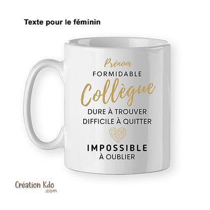 tasse cadeau pour collègue mug personnalisé