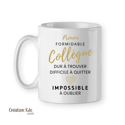 tasse cadeau pour collègue mug personnalisé