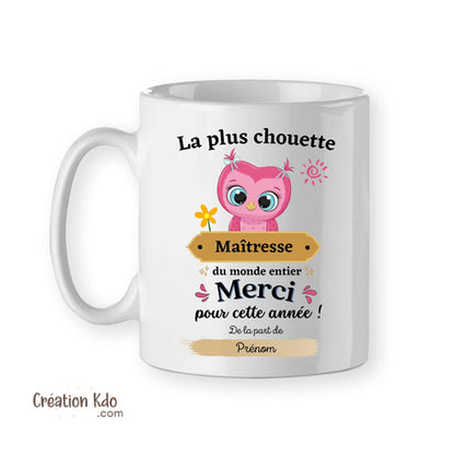 mug personnalisé maitresse tasse cadeau