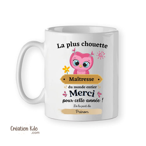 mug personnalisé maitresse tasse cadeau