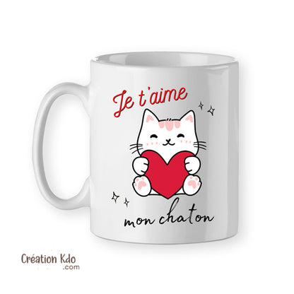 mug je t'aime tasse