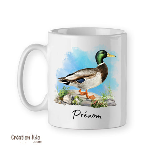 mug canard tasse col vert animaux