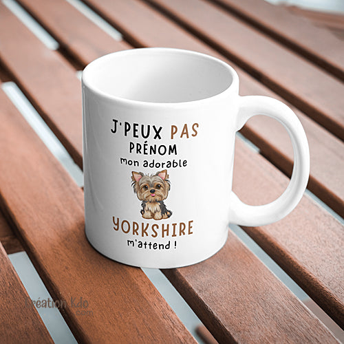 mug j'peux pas yorkshire tasse personnalisée chien prénom