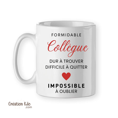 mug formidable collègue dur à trouver
