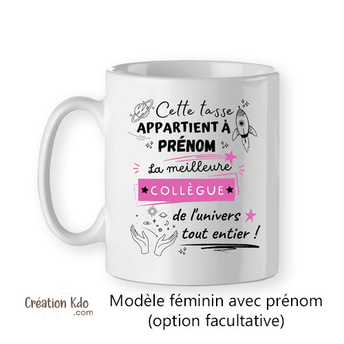 mug collègue tasse cadeau personnalisé