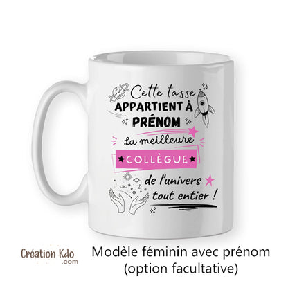 mug collègue tasse cadeau personnalisé