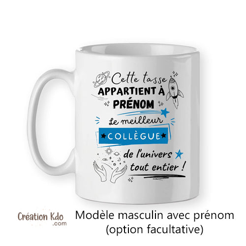 mug collègue tasse cadeau personnalisé homme