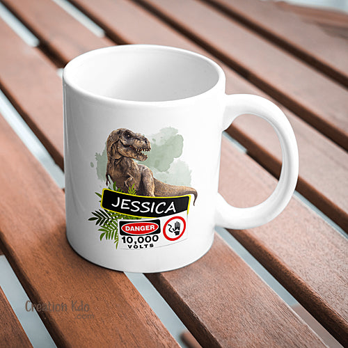 mug jurassic park world tasse dinosaure t rex tyrannosaure rexy personnalisé