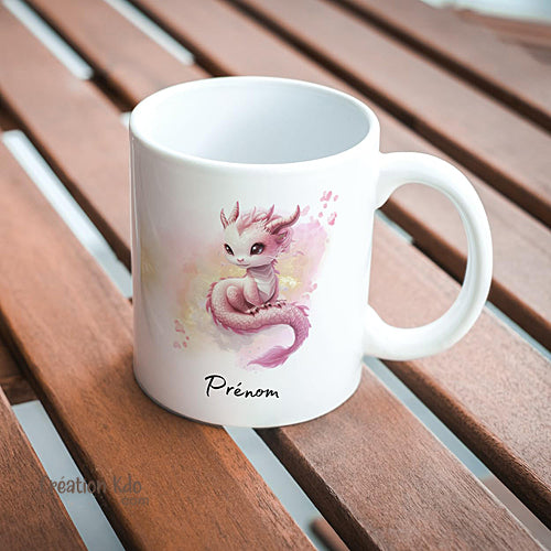 Mug Dragon chinois féerique avec prénom