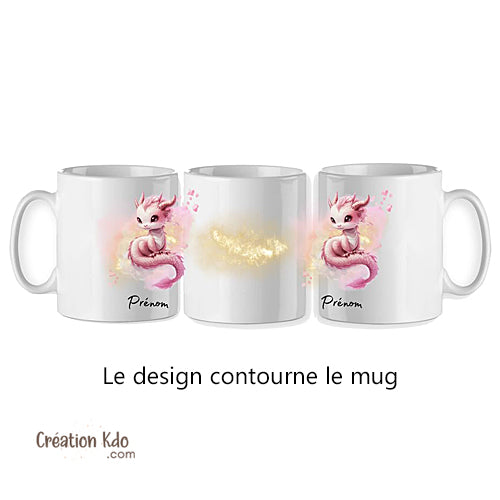 Mug Dragon chinois féerique avec prénom