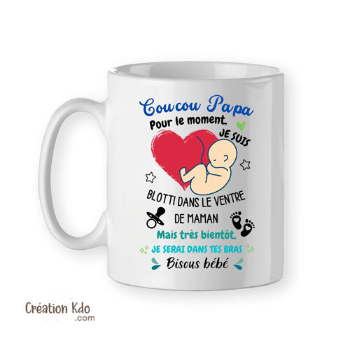 mug futur papa tasse annonce grossesse bébé personnalisé