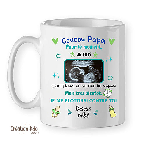 Mug pour Futur papa annonce de grossesse échographie