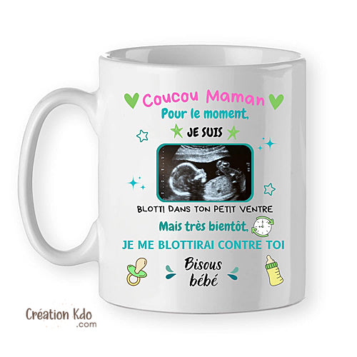 mug maman fête des mère cadeau tasse échographie noel