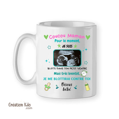 mug maman fête des mère cadeau tasse échographie noel