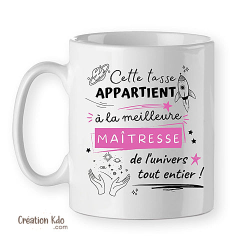 mug personnalisé maitresse tasse cadeau