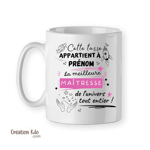 mug personnalisé maitresse tasse cadeau