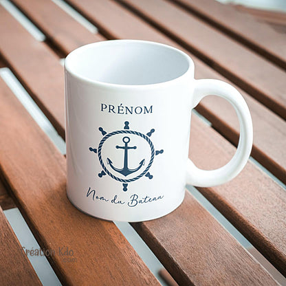 mug capitaine nautique bateau