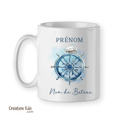 mug capitaine nautique bateau