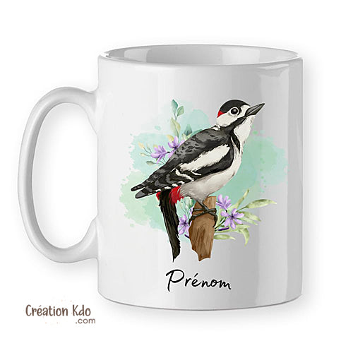 Mug oiseau avec un Pic épeiche