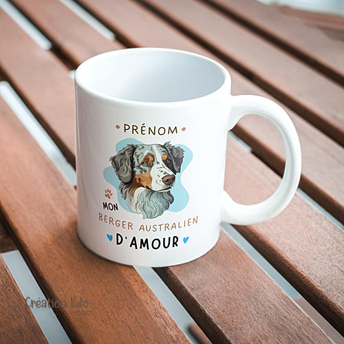 mug berger australien tasse prénom chien