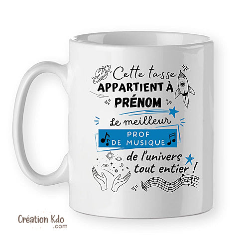 Mug meilleur(e) Prof de musique de l'univers homme ou femme