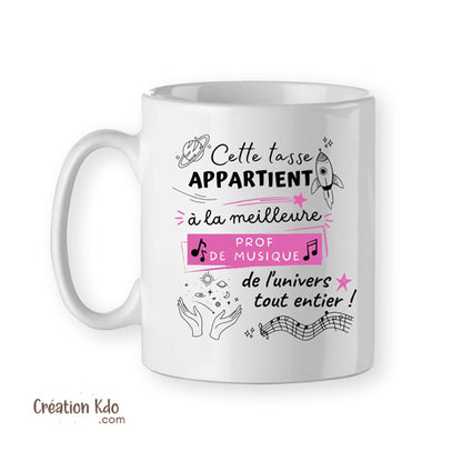 mug prof de musique tasse cadeau solfège piano violon