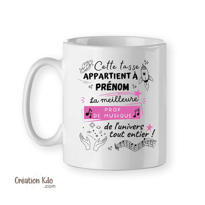 mug prof de musique tasse cadeau femme