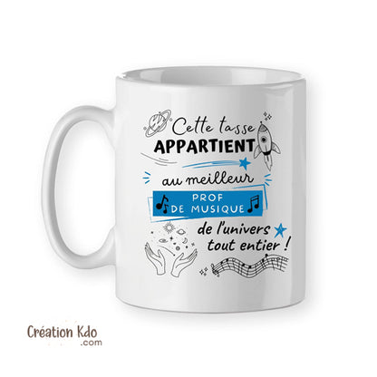 mug prof de musique tasse cadeau personnalisé