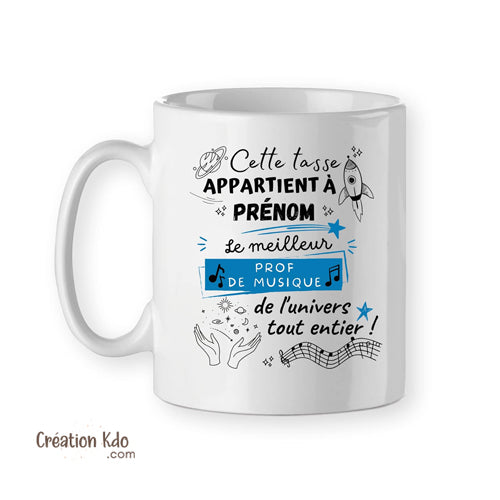 mug prof de musique tasse cadeau