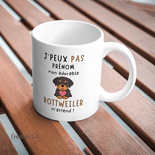 mug j'peux pas rottweiler chien tasse personnalisée