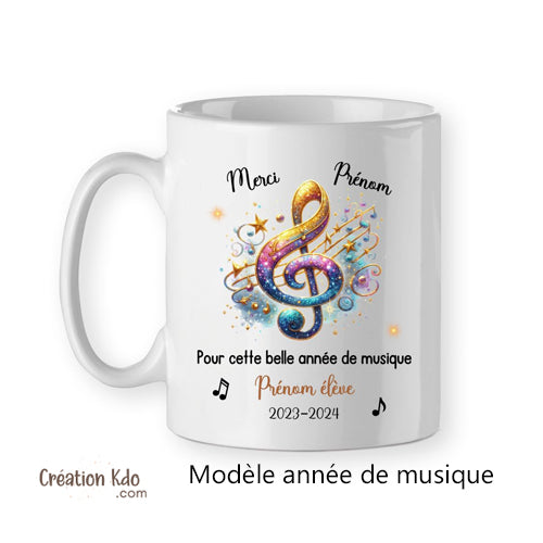 mug merci professeur de solfège tasse