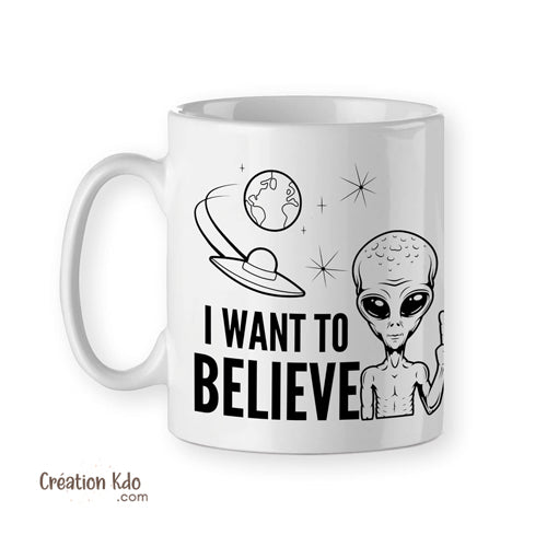 mug gekk ufo soucoupe volante alien tasse i want to believe