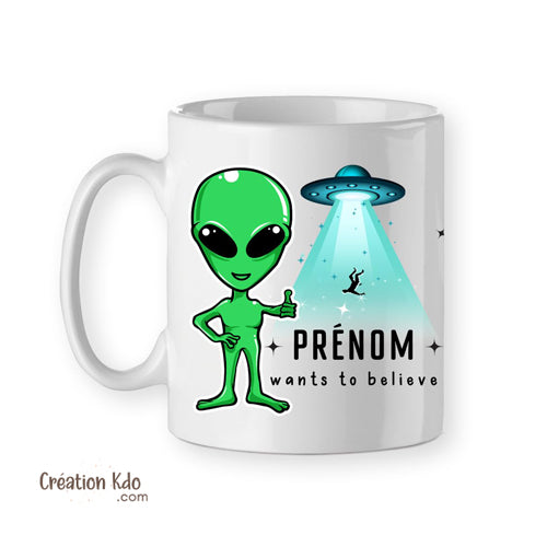 mug humourufo tasse alien i wants to believe