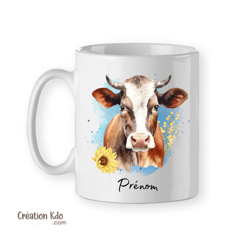 tasse vache mug personnalisé