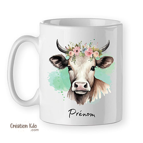 tasse vache mug personnalisé