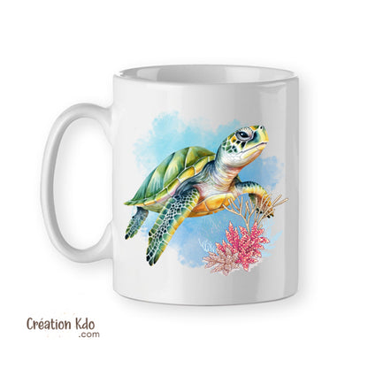 Mug tortue marine aquarelle tasse en céramique