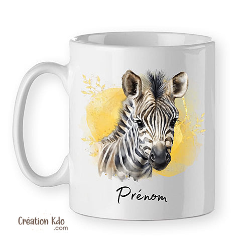 mug zèbre tasse personnalisée