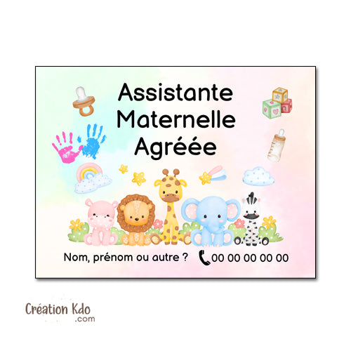 plaque pour assistante maternelle agréée panneau nounou nourrice pancarte personnalisée