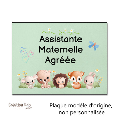 plaque assistante maternelle agréée panneau nounou nourrice pancarte personnalisée