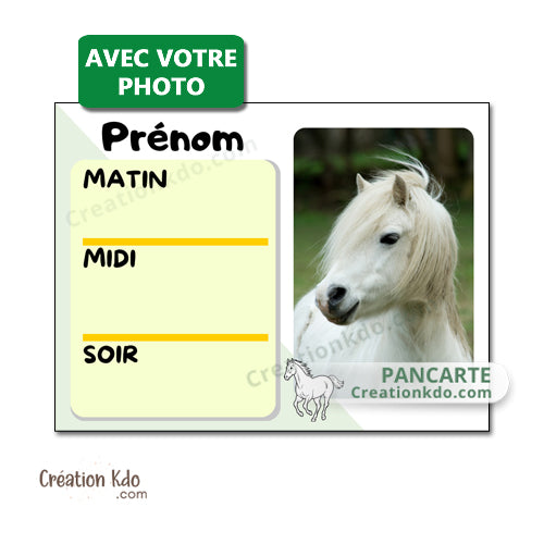 Plaque de box cheval ou poney pour Ration, personnalisée panneau écurie régime alimentaire nutrition